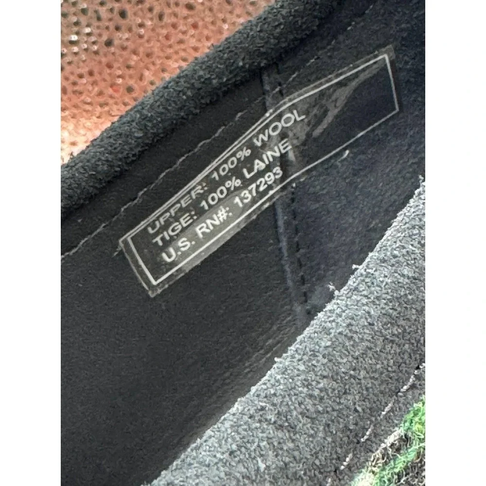 Clarks Originals Wallabee Shoes Mens 10 Green Wool Houndstooth‎ Plaid Tweed